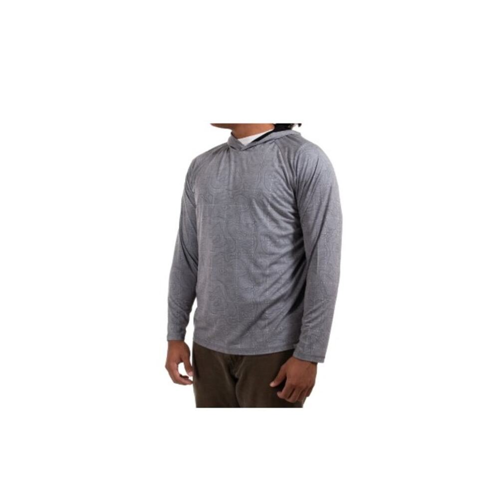 Habit Men's Lightweight Hoodie Elevation Black Gray Size XL